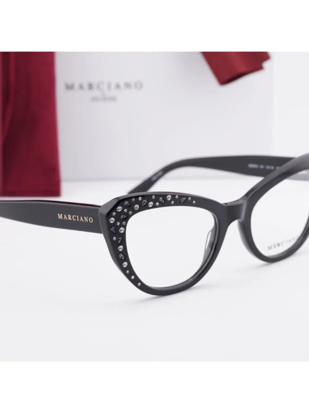 Guess by Marciano GM50016 001 Cat Eye Eyeglasses 53mm - Black